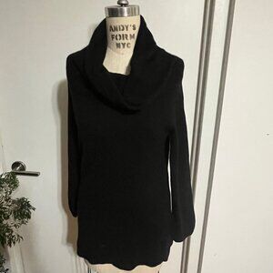 FORTE Black Cashmere Cowl Neck Sweater Size Medium